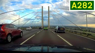 A282 London Orbital  Dartford Bridge Southbound  J30 Thurrock A13 to J2 Dartford A2 [upl. by Eardnaed]