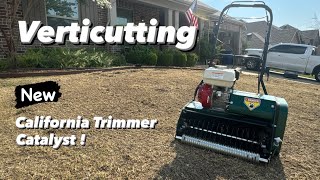 VERTICUTTING  Scalping Lawn  California Trimmer Catalyst Reel Mower [upl. by Hartwell]