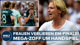 FRAUENEM MegaZoff um Handspiel Deutsche Frauen verlieren Finale gegen Gastgeber England [upl. by Atinit]