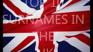 Top 10 most popular Surnames in the UK [upl. by Toddie481]