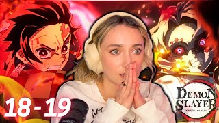 DEMON SLAYER IS A MASTERPIECE🔥 Episodes 18  19 REACTION Season 1 [upl. by Aleyak]