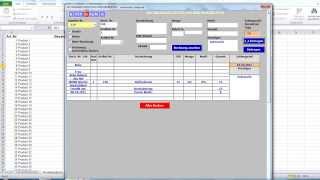 Rechnungen Rechnungsprogramm auf Basis einer Excel Datei VBA Programmierung [upl. by Baer]