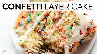 Confetti Birthday Cake  Sallys Baking Recipes [upl. by Jerrold]