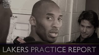 Lakers Practice Kobe Talks Diet Dunking on Dwight Sugar Cookies and OKC Thunder [upl. by Notsua]