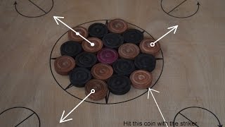 How to arrange carrom board coins for the opening shot [upl. by Vanhook427]