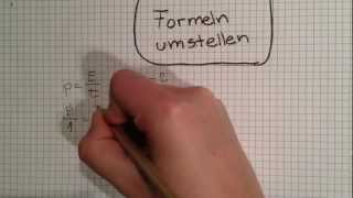 Formel umstellen  Mathematik leicht gemacht [upl. by Jose]