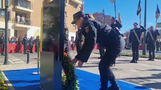 Homenaje a los fallecidos en el incendio de Valencia y Plaza en honor a la Policía Nacional [upl. by Bein]