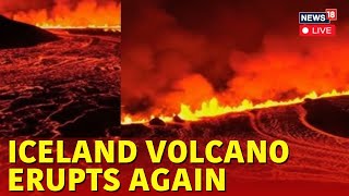 Iceland Volcano Eruption LIVE  Iceland Volcano Erupts for Seventh Time in a Year  Iceland Volcano [upl. by Aikehs822]