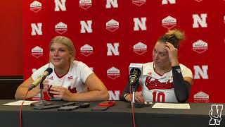 Nebraska Volleyball Nicklin Hames and Madi Kubik talk Pepperdine [upl. by Richart]