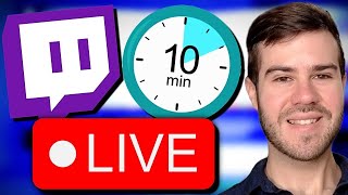 How to Stream on Twitch in UNDER 10 Minutes [upl. by Roze]