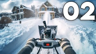 Snow Plowing Simulator  Part 2  I Bought a Snowblower [upl. by Odlanir]