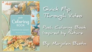 Posh Coloring Book  Inspired by Nature by Marjolein Bastin  Quick Flip Through Video [upl. by Akemrehs191]