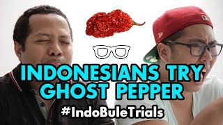 IndoBuleTrials Indonesians Try Ghost PepperBhut Jolokia [upl. by Radbourne874]