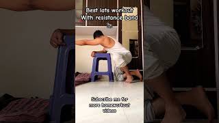 Back homeworkout with resistance band backworkout resistancebands [upl. by Errised708]