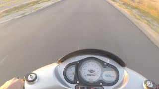 Aprilia SR 172 Malossi on Board 190kmh Test Ride [upl. by Dnomar]