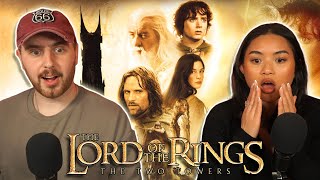 GIRLFRIEND FINALLY WATCHES The Lord Of The Rings The Two Towers Extended Edition  REACTION [upl. by Ertsevlis]