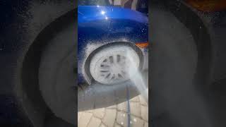 Cleaning car wheels with a foam cannon asmr shorts [upl. by Greenlee782]