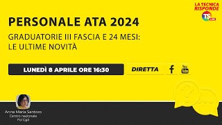 Personale ATA 2024 graduatorie III fascia e 24 mesi le ultime novità [upl. by Gallagher]