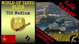 T22 Medium WOT Blitz ACE Mastery 56k Damage worldoftanksblitz wotb wotblitz t22medium maus [upl. by Suruat]