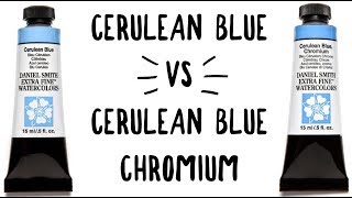 Daniel Smith Color Showdown S2E7 Cerulean Blue vs Cerulean Blue Chromium [upl. by Marten]