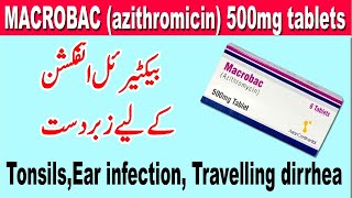 Azithromycin Azithromycin 500mg uses  Macrobac dosage  Macrobac tablet uses [upl. by Siesser845]