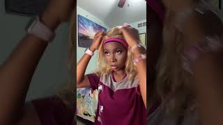 Installing a honey blonde wig 😍❤️ [upl. by Brainard966]