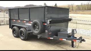 Lamar DM10 77x12 Hydraulic Low Profile Dump Trailer 4 High Side Deluxe DM771225HIGHSIDES4 [upl. by Carlos]