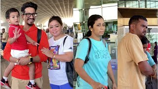 Bharti Singh With Son Golla Hubby Harsh Rupa Didi Munna Leaves For Europe Trip [upl. by Addiel753]