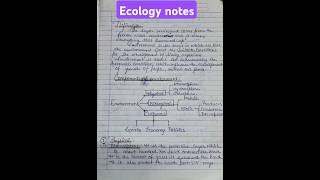 Ecology notes  Dpharm  BPharm shorts ytshorts [upl. by Etnovad]