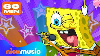 Every SpongeBob Song Ever 🧽🎤 60 Minutes  Nick Music [upl. by Zonda868]