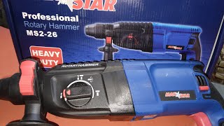 Best Rotary hammer Drill 800W Unboxing and review  Welders Book MakStarRotaryHammer [upl. by Loni]