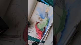 Drawing Jiraiya Death scene🤧anime animedrawing naruto [upl. by Ahsiadal]