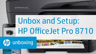 Unboxing Setting Up and Installing the HP OfficeJet Pro 8710 Printer  HP [upl. by Noside]