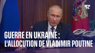 quotMobilisation partiellequot des Russes en Ukraine lallocution de Vladimir Poutine en intégralité [upl. by Crowe398]