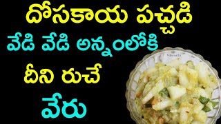 వేడి వేడి అన్నంలోకి దోసకాయ పచ్చడి  dosakaya pachadi in telugu [upl. by Goode]