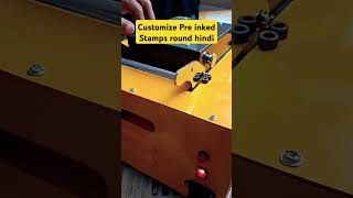 Customize Pre inked round Stamp Making diy preinkstamp viralvideo [upl. by Nohsyt]