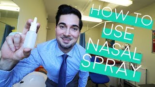 How To Use Nasal Spray  How To Use Nasal Spray Properly  Nasal Spray Technique 2018 [upl. by Gamal204]