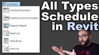 Schedule Types in Revit Tutorial [upl. by Etnoj]