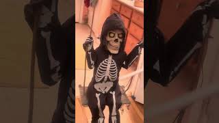 Spirit Halloween Lil’ Skelly Bones 2015 Retired Halloween Animatronic Wbox [upl. by Buford696]