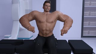 Male Muscle Growth Transformation Animation [upl. by Anilram796]