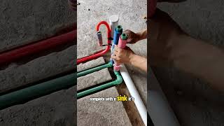 Using electrical tape to connect water pipes plumber plumping [upl. by Noda]