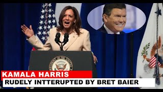 Kamala Harris on FOX NEWS Brent Baier WENT CRAZY on Kamala 😱🔥 [upl. by Salbu569]