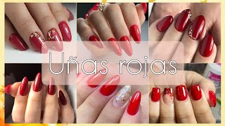 Uñas ROJAS NAVIDAD 💅💥 DISEÑOS UÑAS ROJAS BRILLANTES diciembre [upl. by Oderfodog]