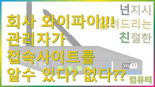 회사 와이파이를 사용하면 관리자가 접속 사이트를 볼 수 있나요 [upl. by Helali]