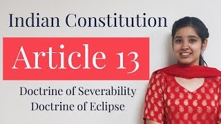 Article 13 of Indian Constitution  With Important Case Laws  Indian Polity [upl. by Adniral205]