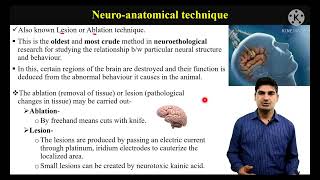 Neuroanatomical techniques  Neuroanatomical method of studying animal behaviour [upl. by Caplan]