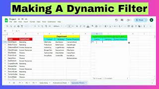 Making A Dynamic Filter in Excel  Magical Filtering  MS excel Problem  Not Using Slicers [upl. by Dviad]