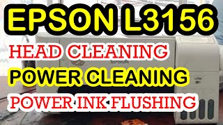 Epson L3156 Head Cleaning  Power Cleaning  Power ink flushing [upl. by Northway]