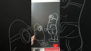 Easy Minions Drawing  Friendship Day minions shorts art drawing [upl. by Kano]