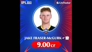 JAKE FRASERMCGURK SOLD TO DELHI CAPITALS AT 9CRjakefrasermcgurkdelhicapitals ipl2025 [upl. by Athelstan951]